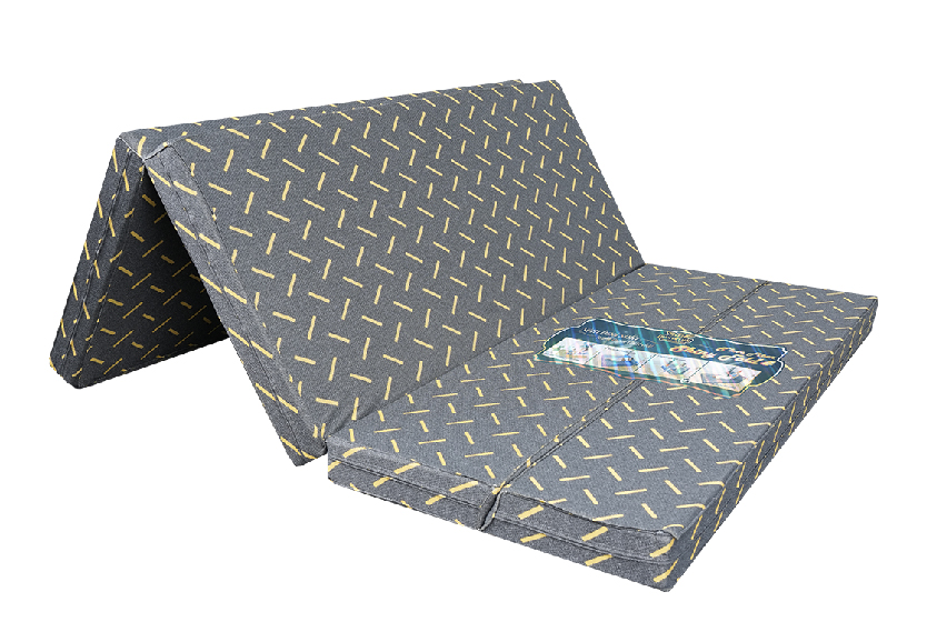 Nệm bông gấp 4 tiện ích S'LOVE FIBER SHINY FOLD 4, Vải gấm xốp