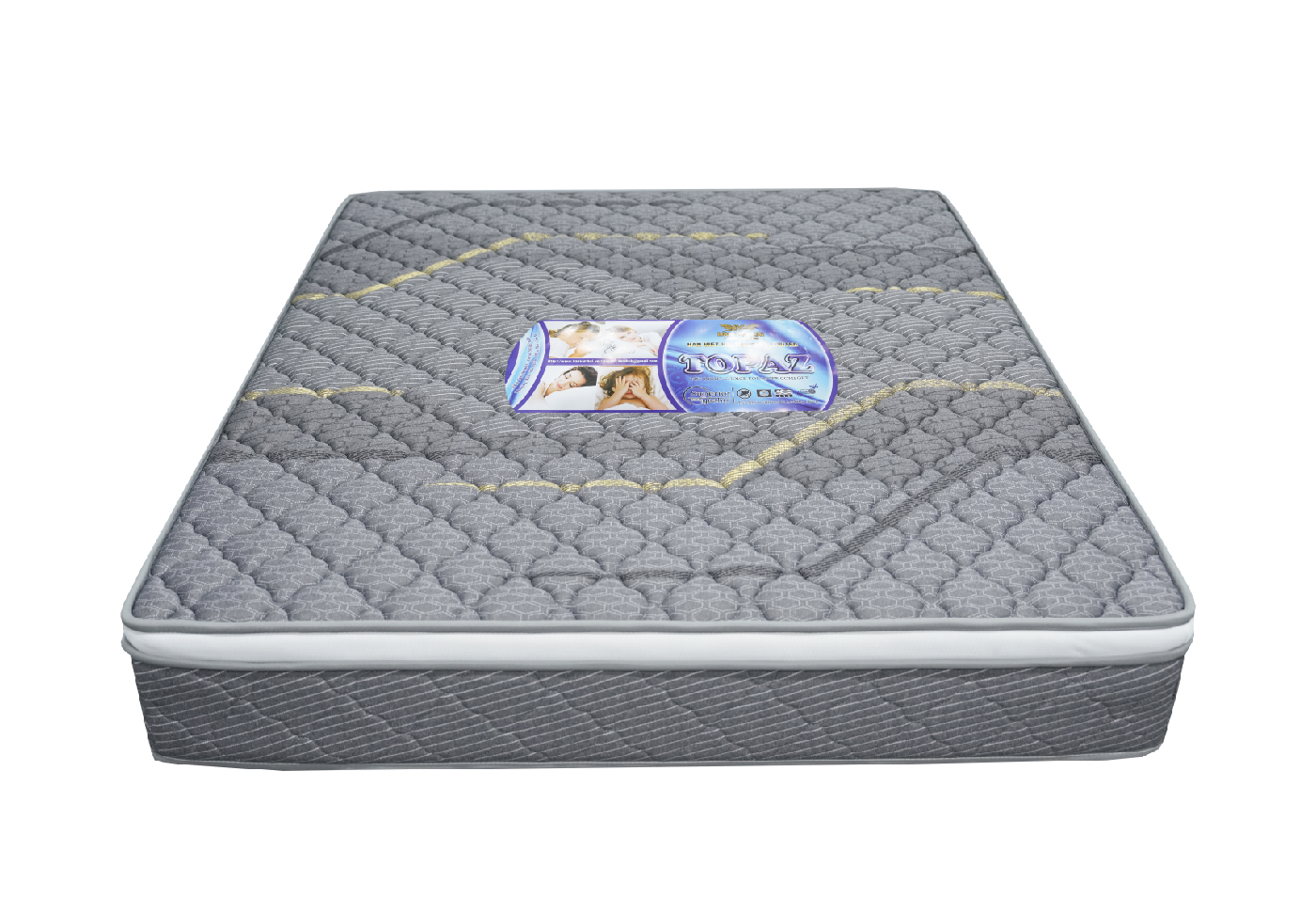Nệm lò xo TOPAZ 3 viền đứng, vải xốp gấm
