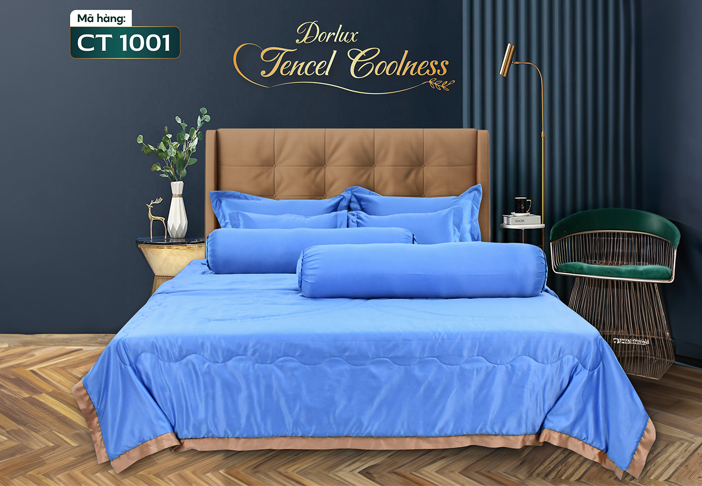 Drap 10 món vải tencel một màu DORLUX TENCEL COOLNESS