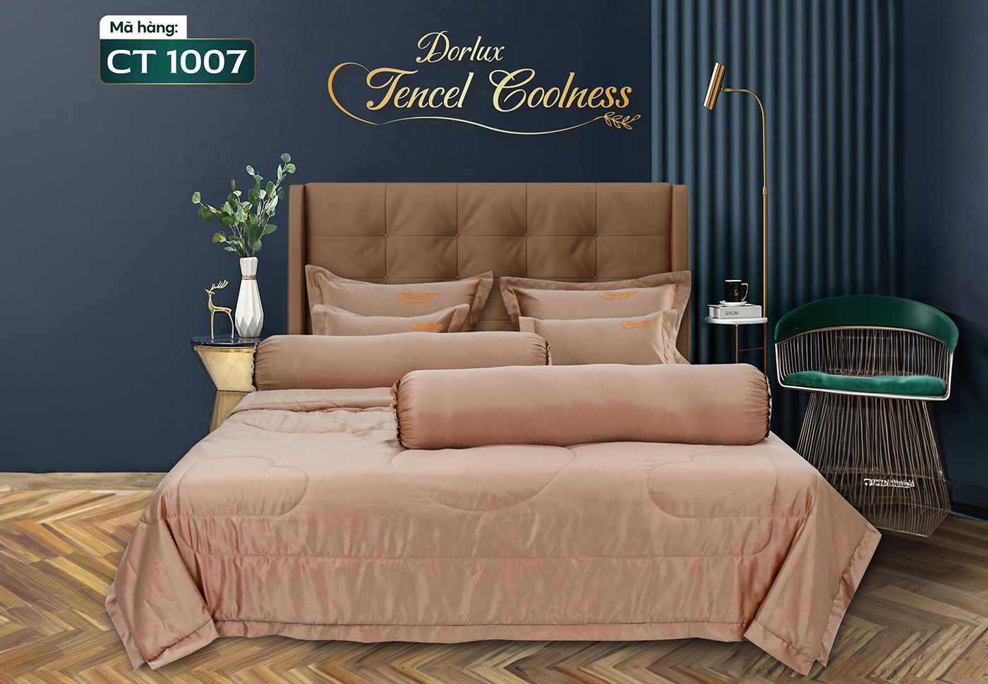 Drap 10 món vải tencel một màu DORLUX TENCEL COOLNESS