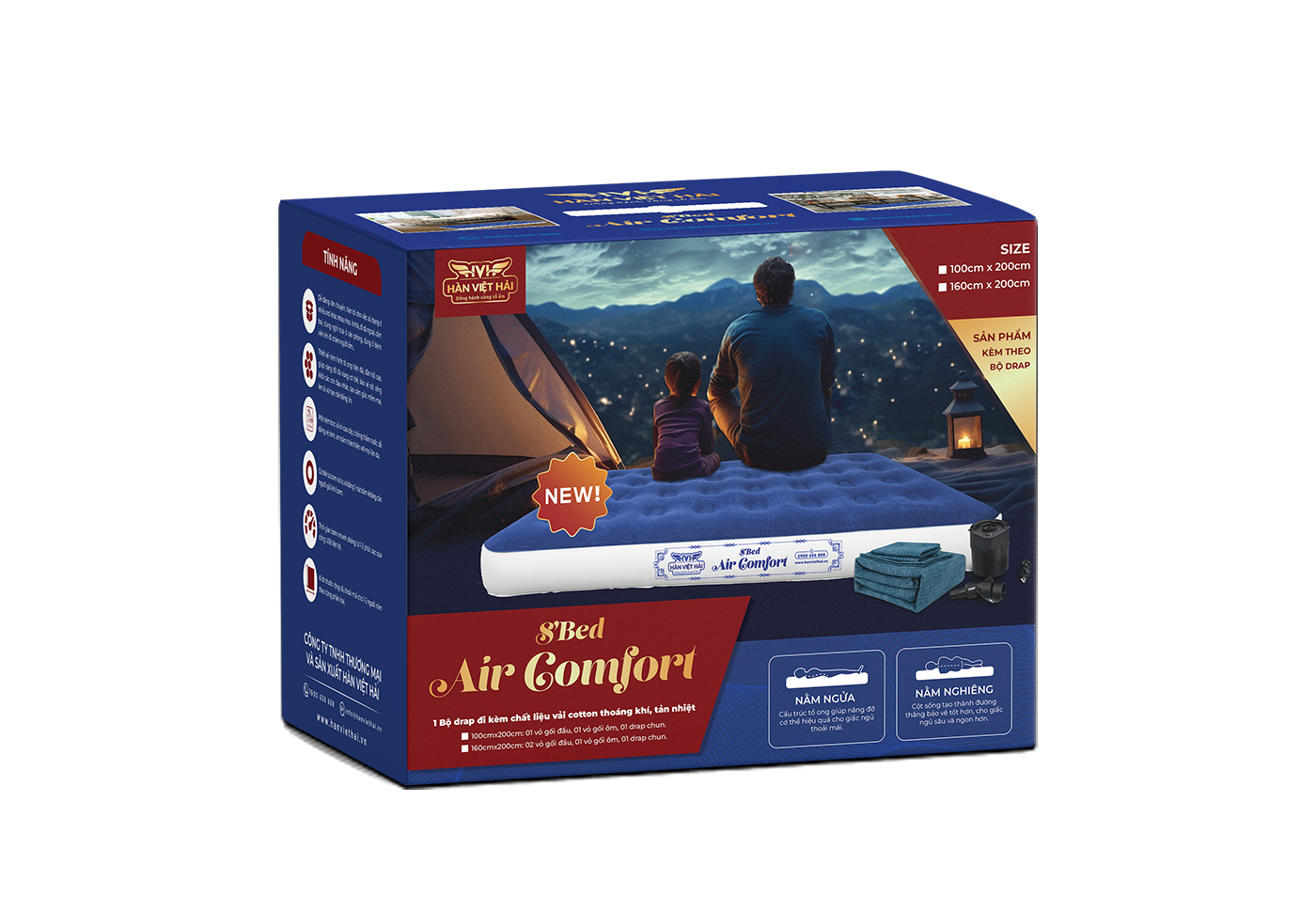 Nệm hơi cặp đôi tiện ích S'BED AIR COMFORT